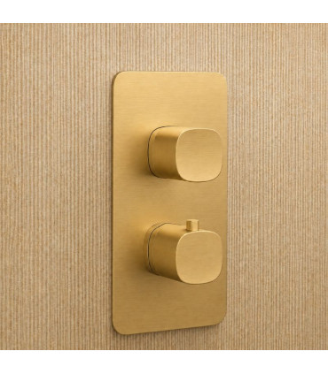 Conjunto de duche Termostático Encastrado no teto AREZZO Ouro