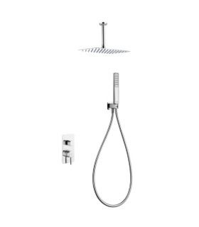 Conjunto de duche Monocomando Encastrado no teto AREZZO Cromo