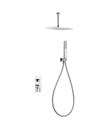 Conjunto de duche Monocomando Encastrado no teto AREZZO Cromo