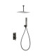 Conjunto de duche Monocomando Encastrado no teto AREZZO Black gun metal