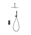 Conjunto de duche Monocomando Encastrado no teto AREZZO Black gun metal