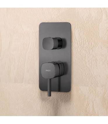 Conjunto de duche Monocomando Encastrado no teto AREZZO Black gun metal