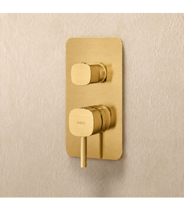 Conjunto de duche Monocomando Encastrado no teto AREZZO Ouro