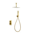 Conjunto de duche Monocomando Encastrado no teto AREZZO Ouro